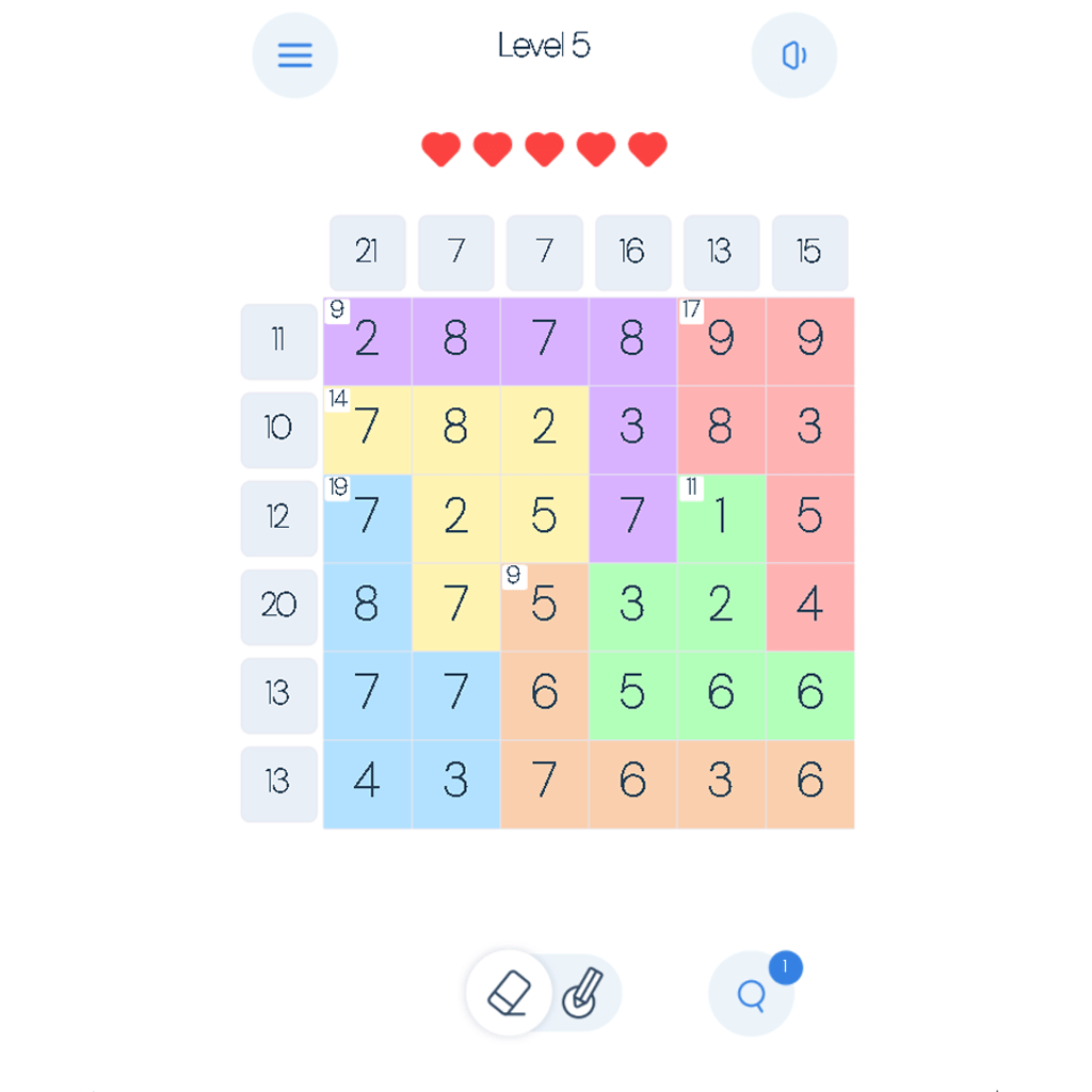 Number Sum - HTML5 Game - Construct 3 - 3